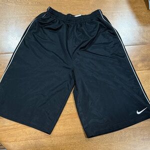 Nike Black Sports Shorts with White Trim